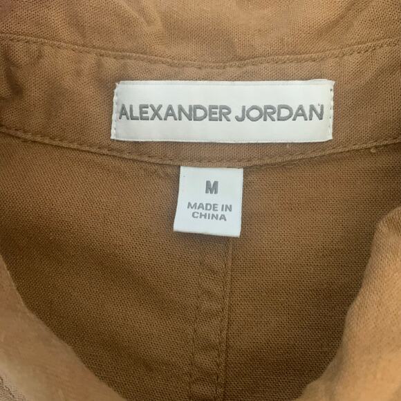 Alexander Jordan Brown Sleeveless Linen Blend Button Blouse Size Medium - Picture 7 of 11